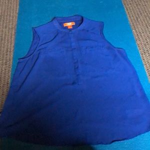 Blue no sleeve blouse